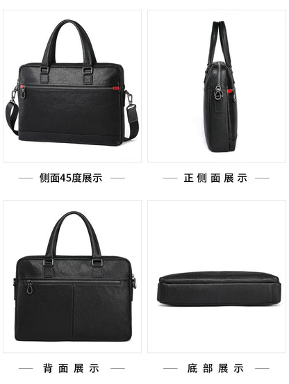メンズブリーフケース ハンドバッグ 牛皮本革製 ビジネス カジュアル斜めがけバッグ