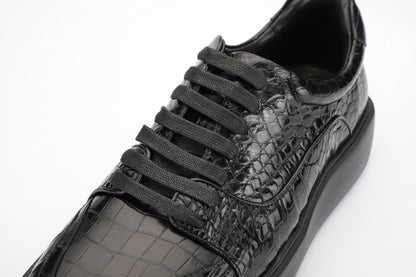 秋冬新品ワニ腹の皮メンズカジュアルシューズ 本革 革靴 ファッションビジネスシューズ