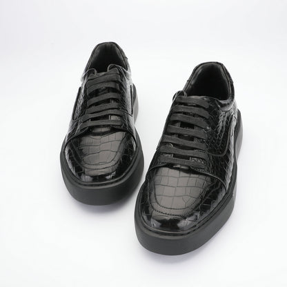 秋冬新品ワニ腹の皮メンズカジュアルシューズ 本革 革靴 ファッションビジネスシューズ