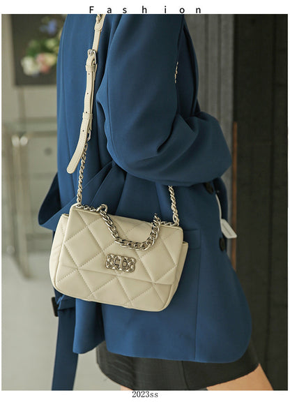 レディースバッグ菱格チェーンバッグ小方形バッグ斜め掛けバッグシングルショルダーバッグ ファッション