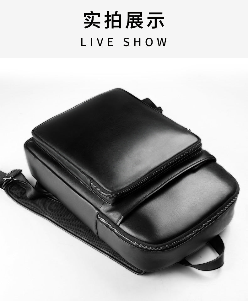 メンズリュック 牛皮本革製 高品質 韩国カジュアル スポーツバックパック