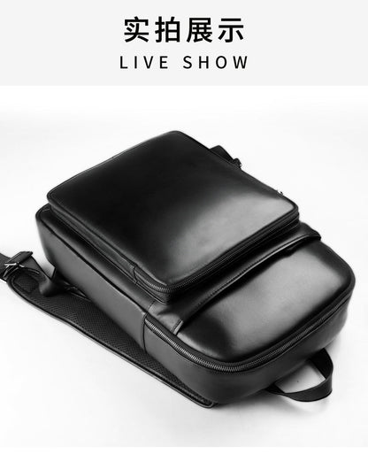 メンズリュック 牛皮本革製 高品質 韩国カジュアル スポーツバックパック