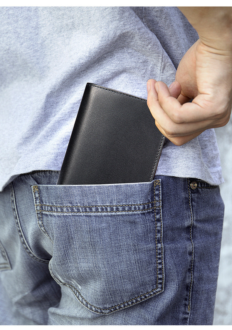 メンズ 短財布 牛皮本革製 rfid盗難防止カードバッグ レトロ男性用ウォレット
