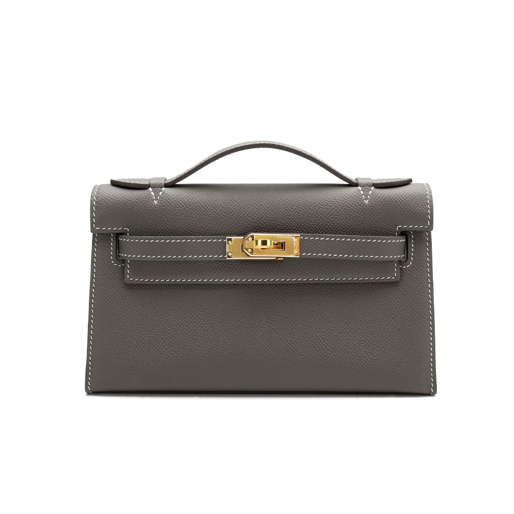 レディース ハンドバッグ 牛革ぎゅうかわ  手のひらのすじ 口金 kellyバッグ  ファッション