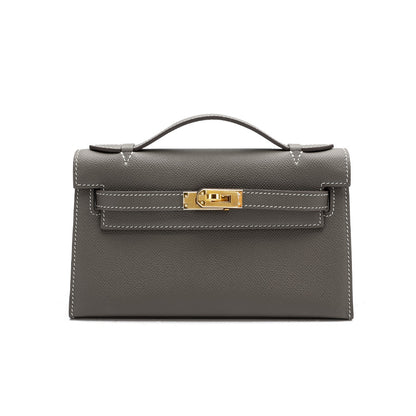 レディース ハンドバッグ 牛革ぎゅうかわ  手のひらのすじ 口金 kellyバッグ  ファッション