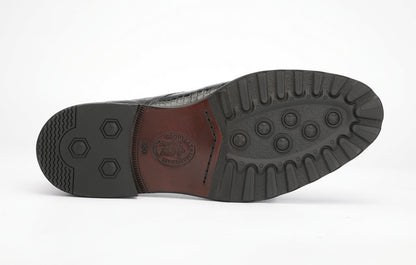 メンズ革靴 本革製 ワニ腹の皮 滑り止め 耐摩耗ビジネス シューズ正装スーツシューズ