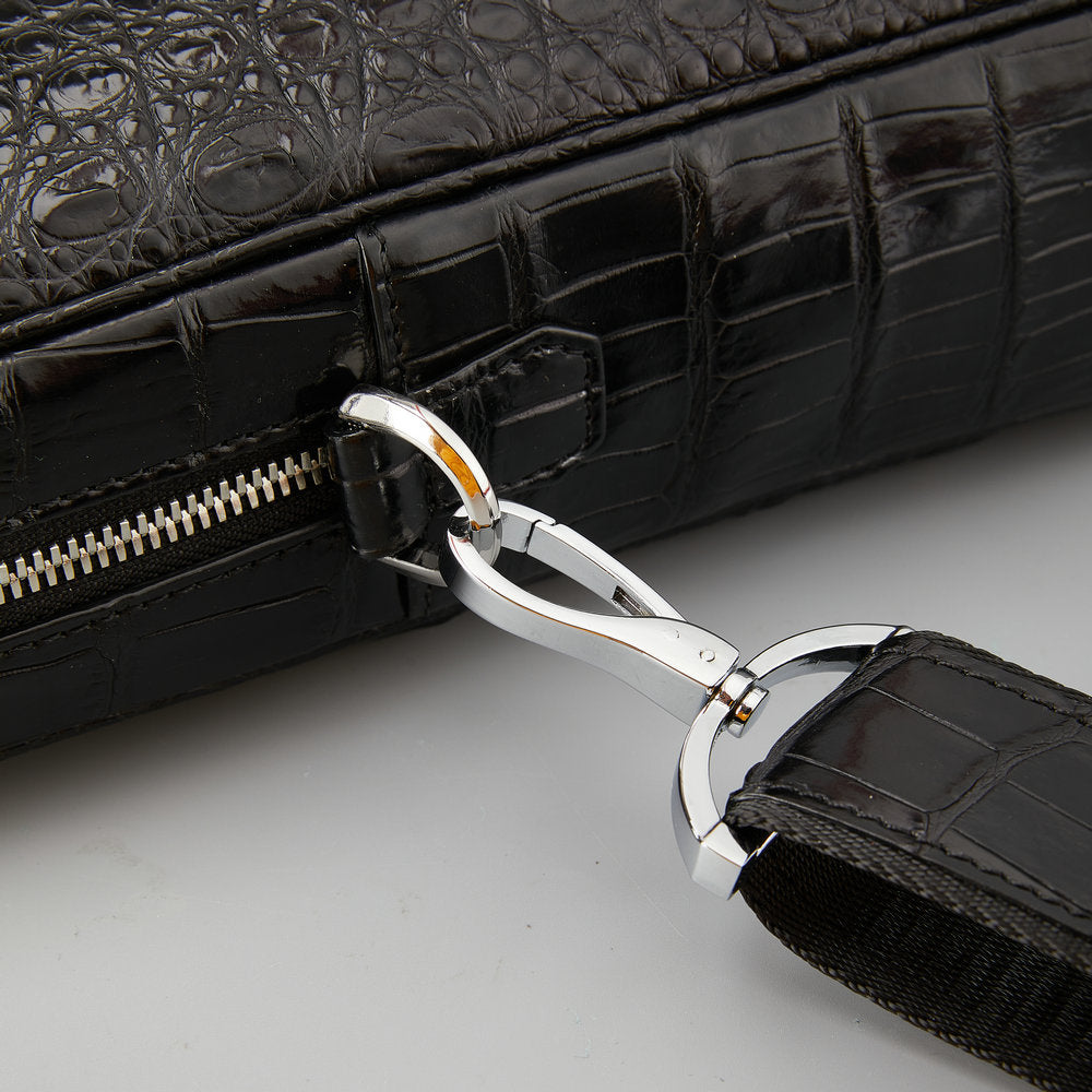 シャム鰐皮 本革メンズブリーフケース ハンドバッグ カジュアル 出張 通勤 ビジネスバッグ オフィスバッグ  ファイルバッグ 手提げかばん