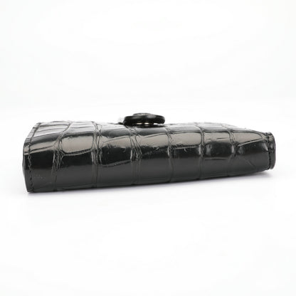 Siamese Crocodile Skin Wallet Men's Short Wallet Genuine Leather Small Lightweight Multifunctional Card Bag Wallet 