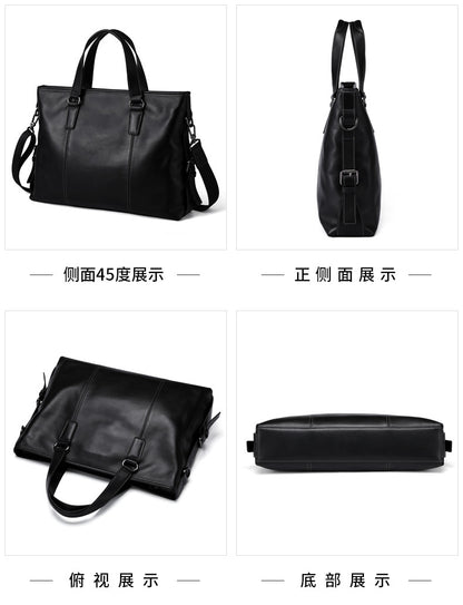 メンズハンドバッグ  牛皮本革製  パソコンバッグ カジュアル ビジネスブリーフケース斜めがけバッグ