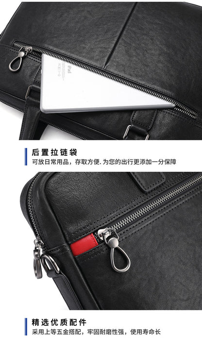 メンズブリーフケース ハンドバッグ 牛皮本革製 ビジネス カジュアル斜めがけバッグ
