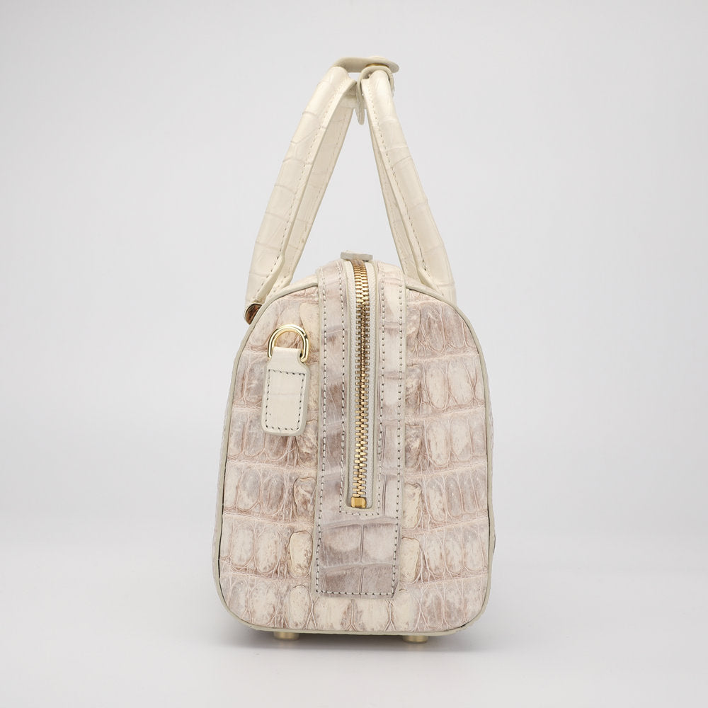 シャムワニ皮 女性バッグ 本革バッグ 枕バッグ 斜めがけバッグ 2wayバッグ ファッション