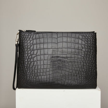 Siamese Crocodile Skin Men's Bag Genuine Leather Business Casual Handbag 