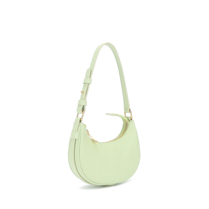 レディースバッグわきの下バッグおしゃれハンドバッグショルダーバッグハーフムーン·バッグ 本革 レトロ