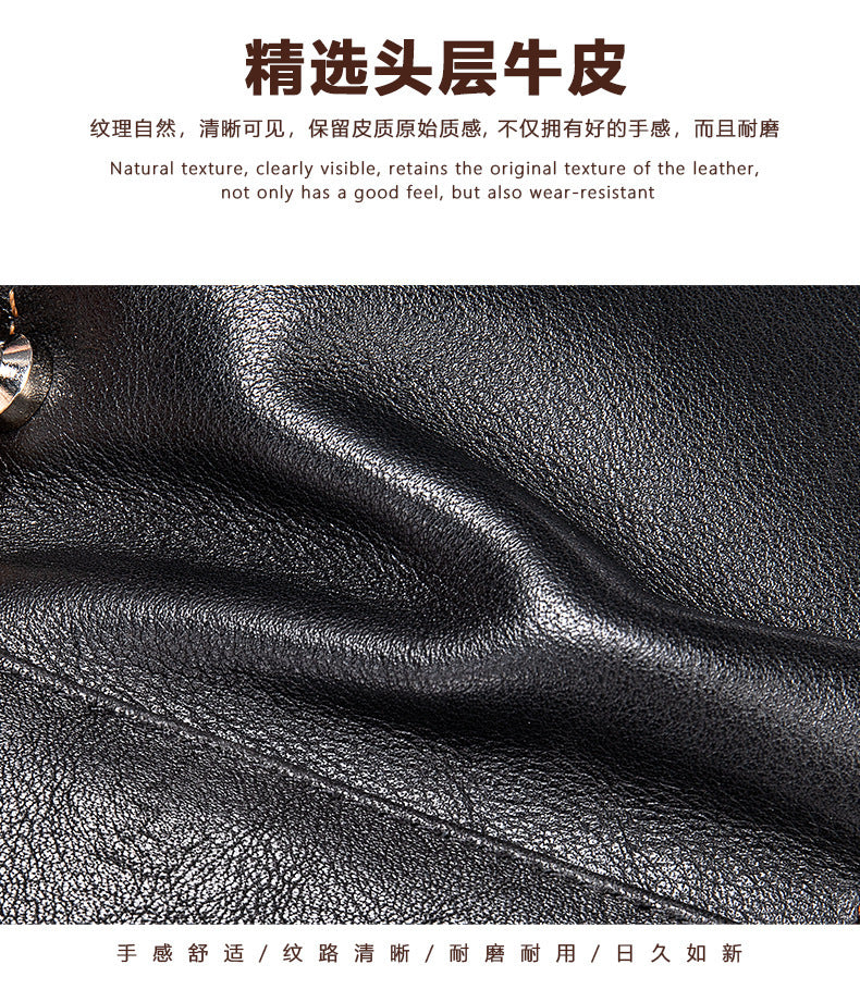 メンズ短財布 牛皮本革製 レトロ 多機能男性用ウォレット