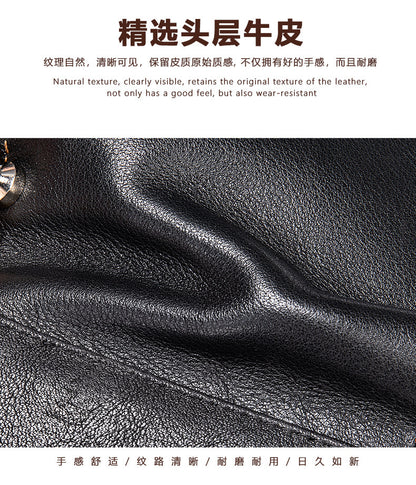 メンズ短財布 牛皮本革製 レトロ 多機能男性用ウォレット