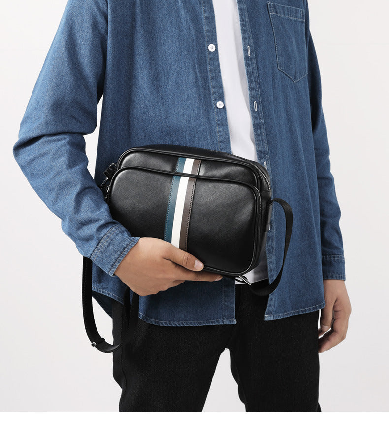 メンズショルダーバッグ 牛皮本革製 ビジネスファッション 大容量 斜めがけバッグ