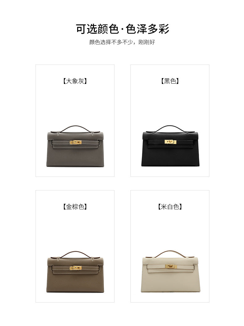 レディース ハンドバッグ 牛革ぎゅうかわ  手のひらのすじ 口金 kellyバッグ  ファッション