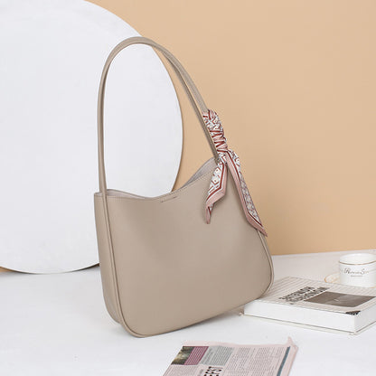 Genuine Leather Women Bag Fashionable Luxury Large Capacity Cowhide Commuting One Shoulder Ladies Bucket Bag Tote Bag