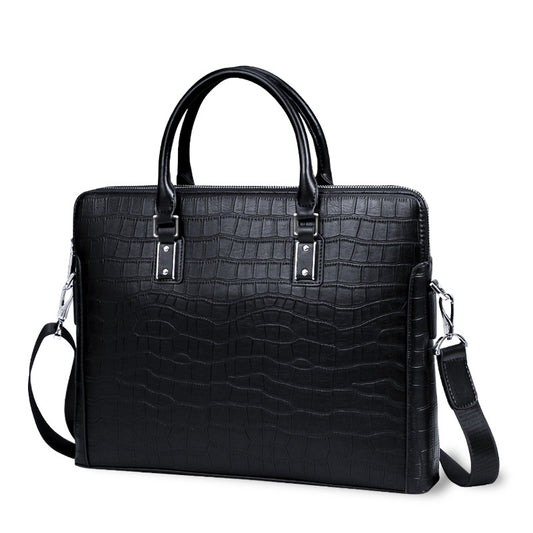 Men's Handbag Fashion Shoulder Bag Genuine Cowhide Leather Computer Bag Business Large Capacity Crossbody Briefcase 