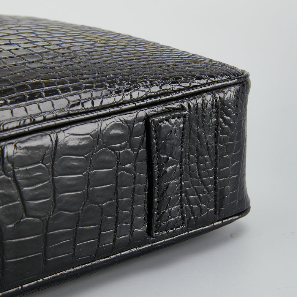 シャム鰐皮 本革メンズブリーフケース ハンドバッグ カジュアル 出張 通勤 ビジネスバッグ オフィスバッグ  ファイルバッグ 手提げかばん