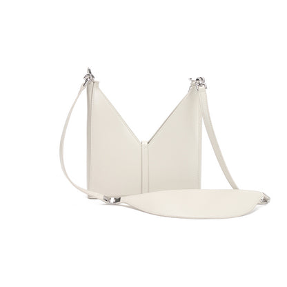 V型チェーンバッグわきの下バッグ本革ショルダーバッグおしゃれレディースバッグ