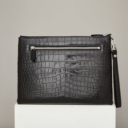 Siamese Crocodile Skin Men's Bag Genuine Leather Business Casual Handbag 