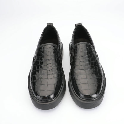 Men's Moccasins Crocodile Belly Skin Genuine Leather Casual Shoes Business Loafers Shoes Men's Leather Shoes 