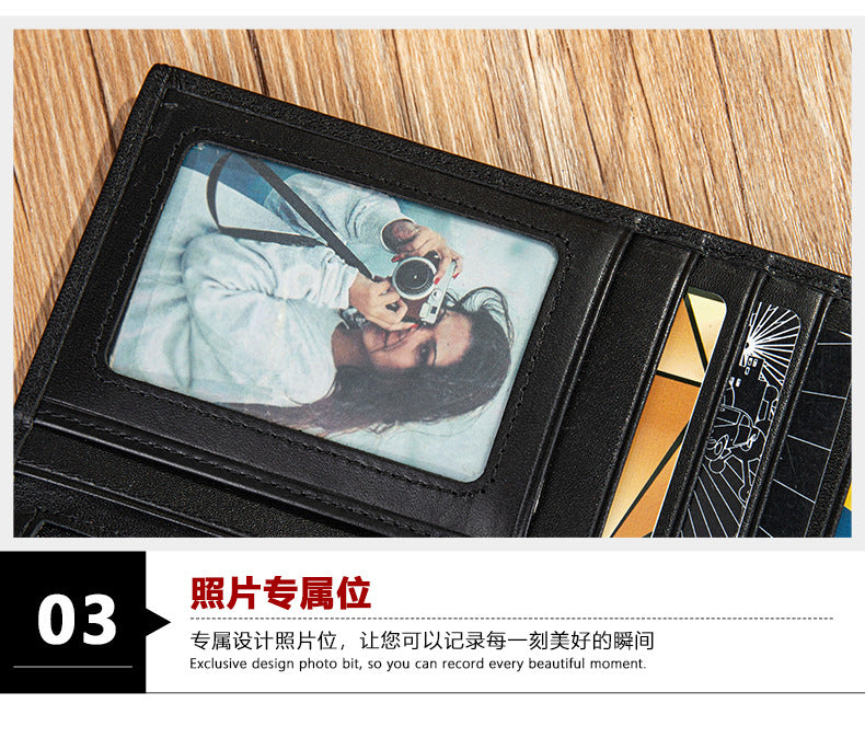 メンズ長財布 なめし 皮高品質小銭入れ誕生日プレゼント贈り物男性用ウォレット