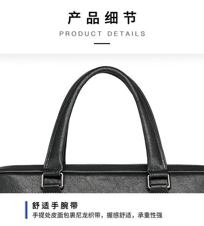 メンズブリーフケース ハンドバッグ 牛皮本革製 ビジネス カジュアル斜めがけバッグ