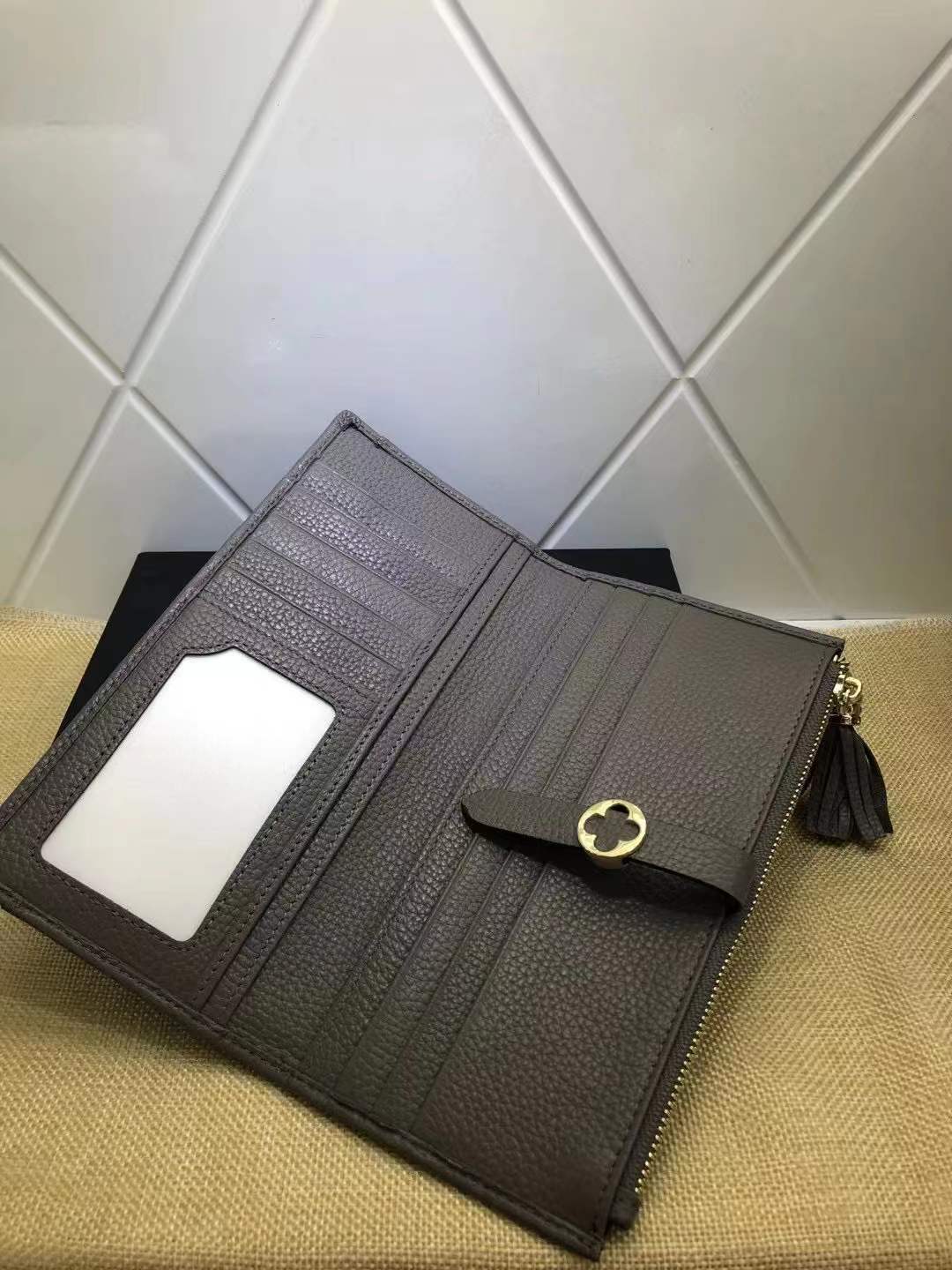Wallet ladies cowhide long wallet clutch bag fashion ins style wallet trend 