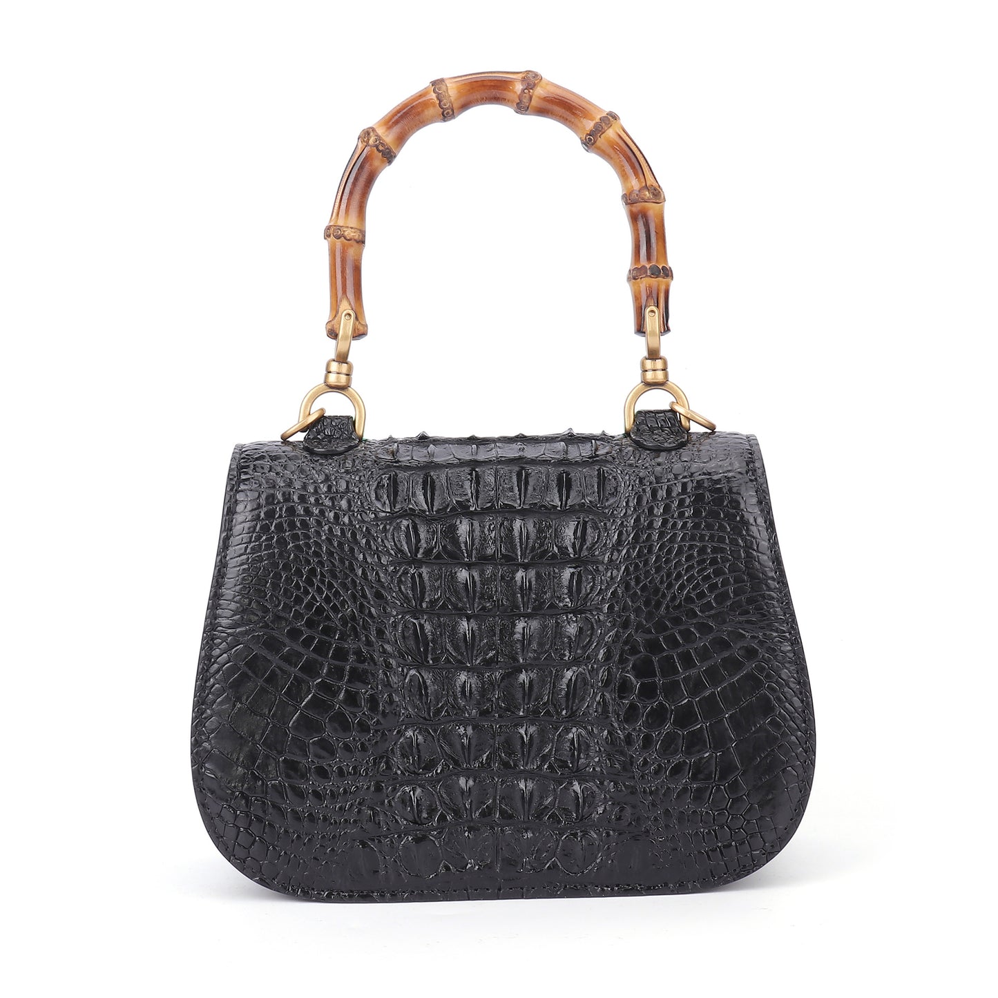 クロコダイル革の女性バッグカジュアルトレンド竹節バッグショルダーバッグハンドバッグ高品質