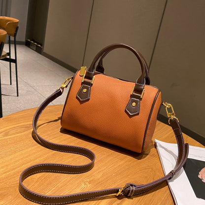 Women's Handbag Shoulder Bag Handmade Cowhide Bag Crossbody Bag Simple Goes with Anything