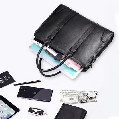 Men's handbag, genuine cowhide leather, crossbody bag, business, large capacity briefcase, computer bag 