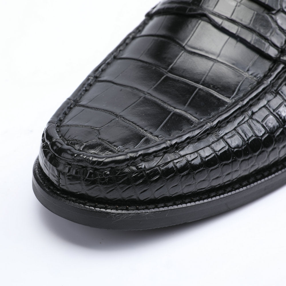 2023 New Crocodile Belly Skin Men's Leather Shoes Genuine Leather Moccasins Business Casual Shoes 