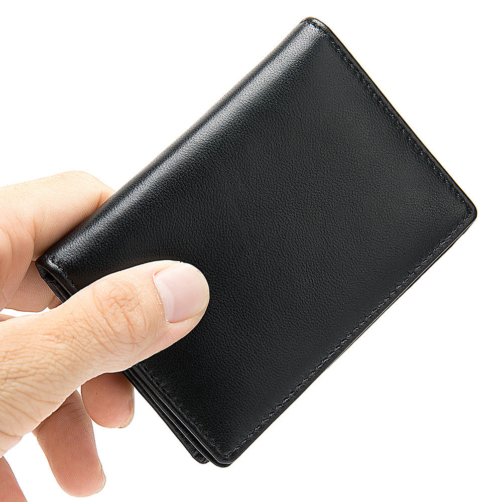 メンズ短財布羊皮韩国ファッション小銭入れカード入れ多機能男性用ウォレット