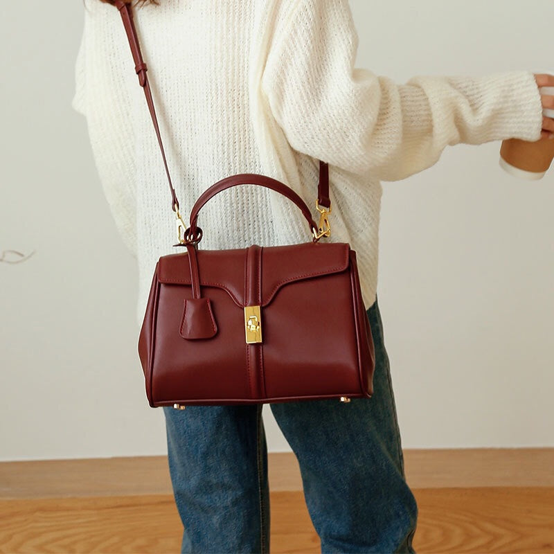 女性のハンドバッグ本革手提げショルダーバッグ斜め掛けレディースバッグ何とでも合う通勤OL